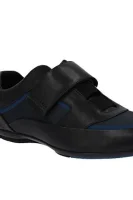 Skórzane sneakersy HBRacing_Lowp_vlmx BOSS BLACK tmavě modrá