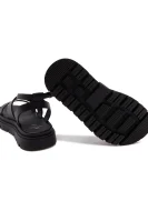 Kůžoné sandály la mia bambina Elisabetta Franchi černá