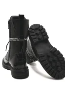 Kůžoné kotníkové boty Karl Lagerfeld Kids černá