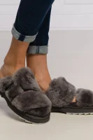 Vlněné domácí obuv wobbegong s přídavkem kůže EMU Australia grafitově šedá