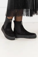 Kůžoné kotníkové boty Marie Gant černá