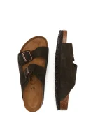 Kůžoné pantofle Arizona VL Birkenstock bronzově hnědý