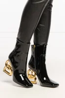 Kůžoné kotníkové boty Dolce & Gabbana černá