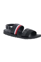 Kůžoné sandály Tommy Hilfiger černá