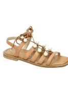 Kůžoné sandály GOLDIE Stuart Weitzman bronzově hnědý