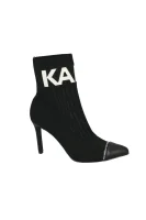 Kotníkové boty PANDORA s přídavkem kůže Karl Lagerfeld černá