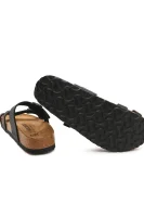 Pantofle Mayario s přídavkem kůže Birkenstock černá