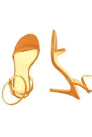Kůžoné sandály na jehlovém podpatku Otis Alohas bronzově hnědý