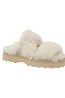 Vlněné domácí obuv wobbegong s přídavkem kůže EMU Australia bílá