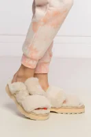 Vlněné domácí obuv wobbegong s přídavkem kůže EMU Australia bílá