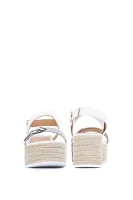 Sandály na klínku Love Moschino bílá