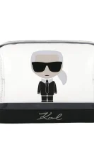 Kosmetická taštička Ikonik Transparent Karl Lagerfeld černá