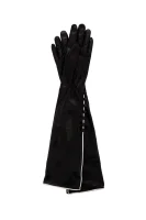 Kožené rukavice Elisabetta Franchi černá