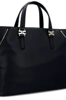 Kůžoná kabelka shopper Elisabetta Franchi černá