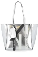 Kabelka shopper Calvin Klein stříbrný