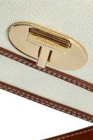 Crossbody kabelka s přídavkem kůže TWINSET béžová