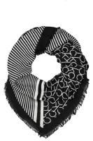 Šátek PRINTED CK SCARF Calvin Klein černá