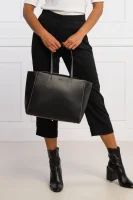 Kůžoná kabelka shopper Furla černá