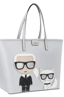 Kabelka shopper Karl Lagerfeld stříbrný