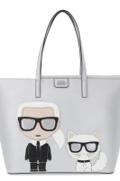 Kabelka shopper Karl Lagerfeld stříbrný