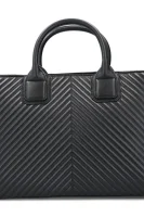 Kůžoná kabelka na rameno Karl Lagerfeld černá