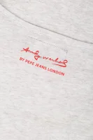 Tričko JASMINE Andy Warhol | Regular Fit Pepe Jeans London šedý