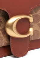 Kůžoná kabelka na rameno Coach bronzově hnědý