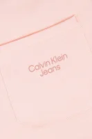 Tepláky | Regular Fit CALVIN KLEIN JEANS pudrově růžový