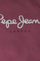 Tričko HANA GLITTER | Regular Fit Pepe Jeans London vínový 