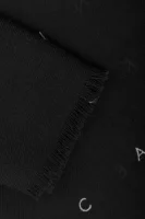 Vlněná šála Allover Logo Calvin Klein černá