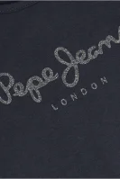Tričko HANA GLITTER | Regular Fit Pepe Jeans London tmavě modrá