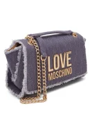 Kabelka na rameno denim Love Moschino fialový