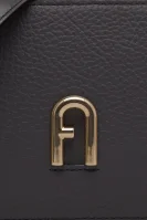 Kůžoná crossbody kabelka primula mini Furla grafitově šedá