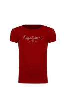 Tričko HANA GLITTER | Regular Fit Pepe Jeans London červený