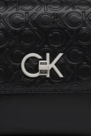 Kabelka na rameno RE-LOCK EW CONV CROSSBODY-EMB MN Calvin Klein černá