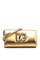 Kůžoná crossbody kabelka Dolce & Gabbana zlatý