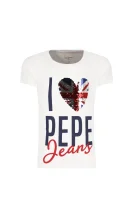 Tričko MACA | Regular Fit Pepe Jeans London bílá