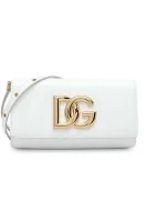 Kůžoná crossbody kabelka Dolce & Gabbana bílá