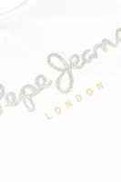 Tričko HANA GLITTER | Regular Fit Pepe Jeans London bílá