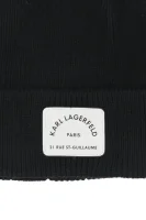 Vlněná čepice Rue St Guillaume Karl Lagerfeld černá