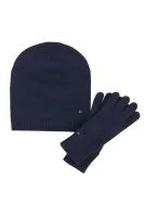 Čepice + rukavice New Odine Tommy Hilfiger tmavě modrá