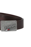 Opasek THD Plaque Tommy Jeans bronzově hnědý