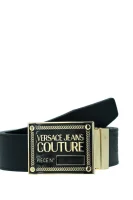 Kožený oboustranný opasek Versace Jeans Couture černá