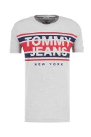 Tričko CUT OUT STRIPE | Regular Fit Tommy Jeans šedý
