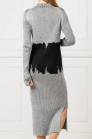 Šaty Sprinty |s příměsí hedvábí HUGO šedý