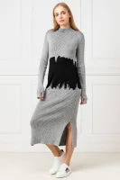 Šaty Sprinty |s příměsí hedvábí HUGO šedý