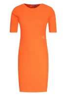 Šaty CALVIN KLEIN JEANS oranžový