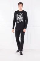Tričko s dlouhým rukávem | Regular Fit Karl Lagerfeld černá