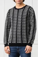 Vlněný svetr | Regular Fit Karl Lagerfeld černá