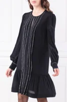 Šaty |s příměsí hedvábí TWINSET černá